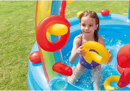 INTEX Rainbow Ring Play Center ( 9ft 9in L x 6ft 4in W x 4ft 5in H ) - 57453
