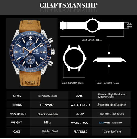 Benyar BY-5140 Grand Master Chronograph Edition image 5