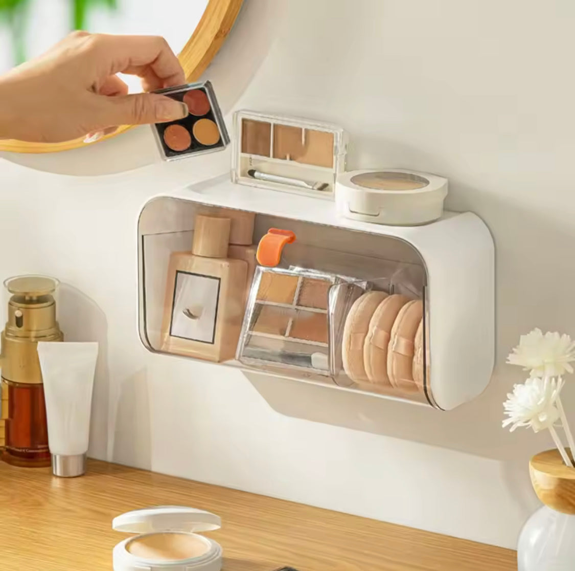 wall mounted organizer with adjustable dividers image 2