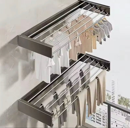 wall mounted foldable clothes rack image 4