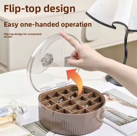 elegant multilayer earrings storage box image 3