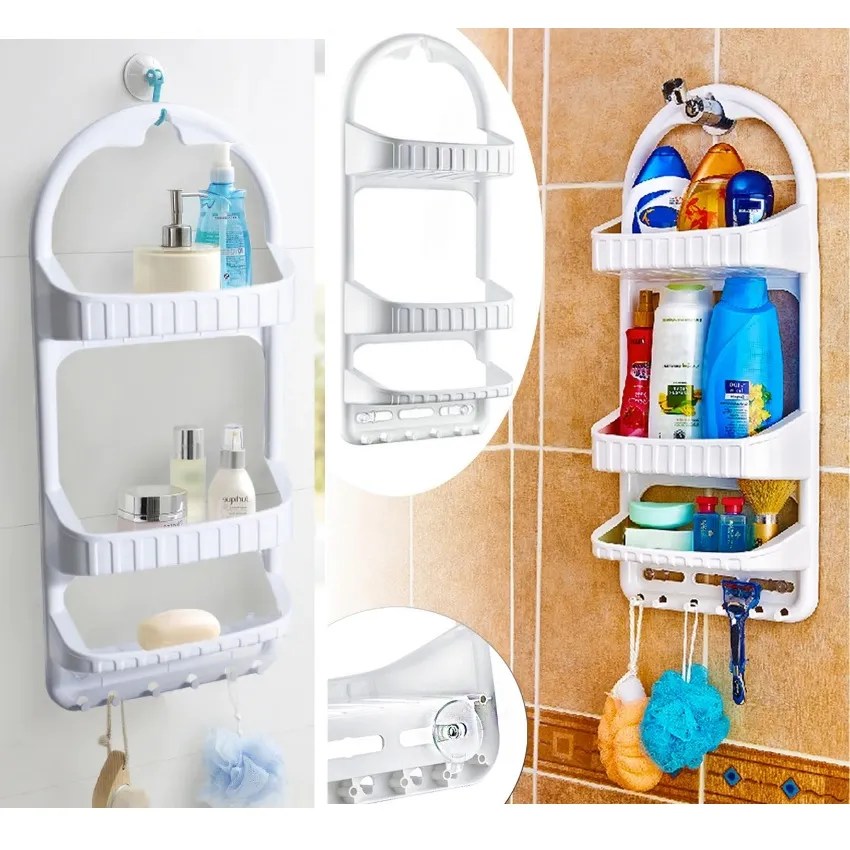 3-Layer Bathroom Shampoo and Shower Caddy Rack – Space-Saving Organizer (Random Color) image 2