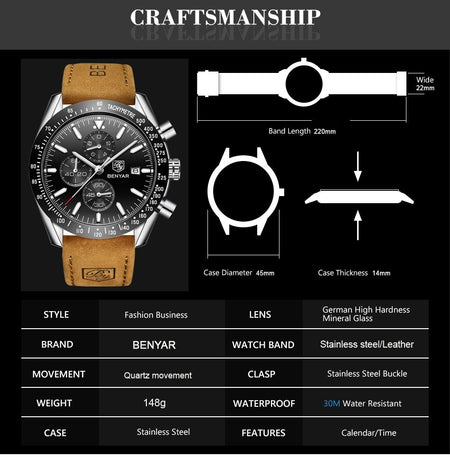 Benyar BY-5140 Grand Master Chronograph Edition image 5