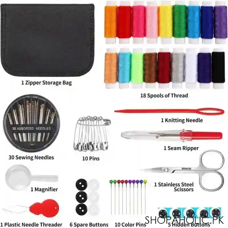 98 pcs household sewing kit image5