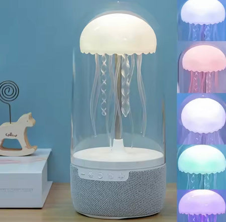 colorful jellyfish lamp with bluetooth speaker image 3