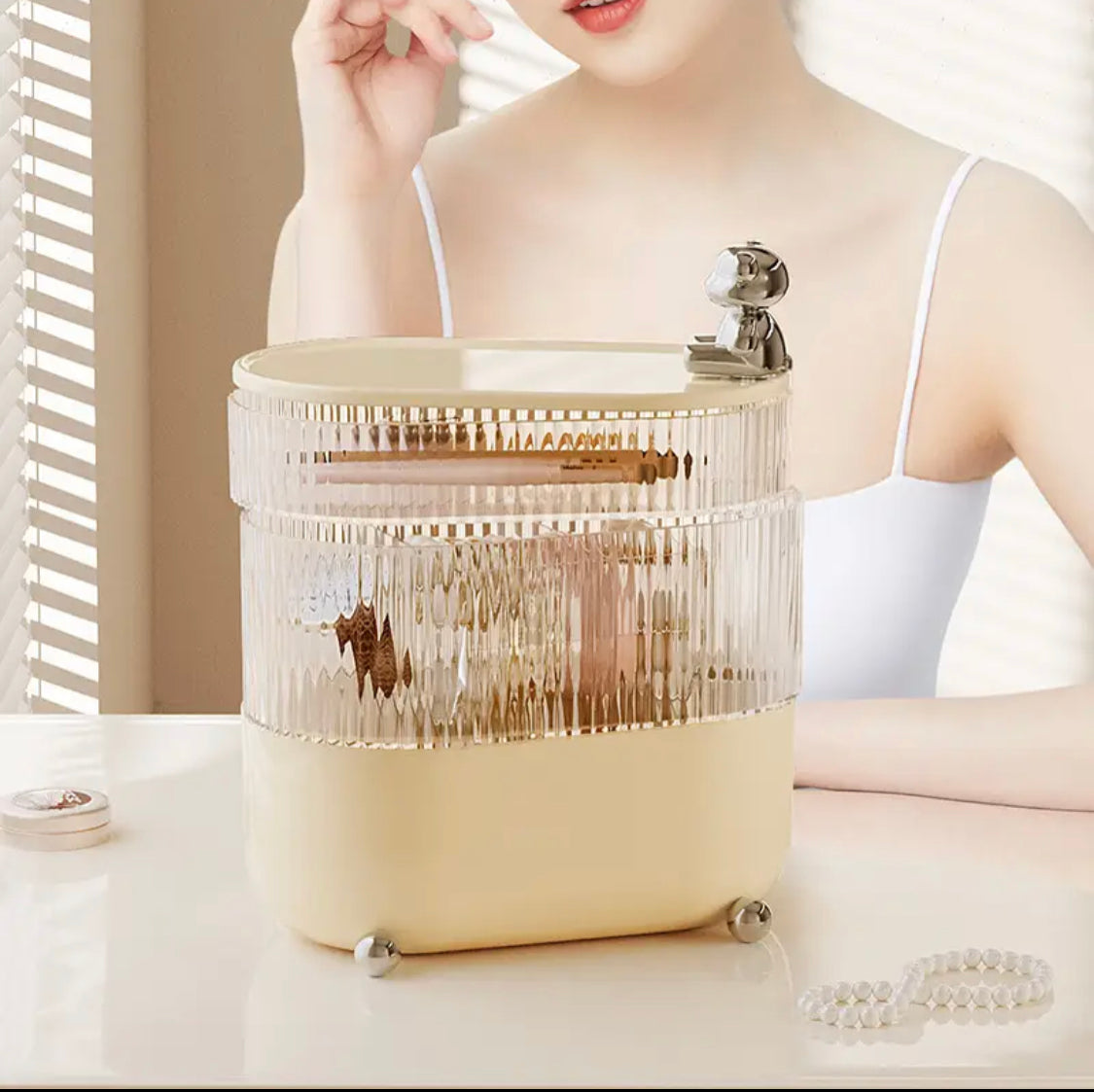 Multi-layered Dustproof Makeup Organizer - image 1