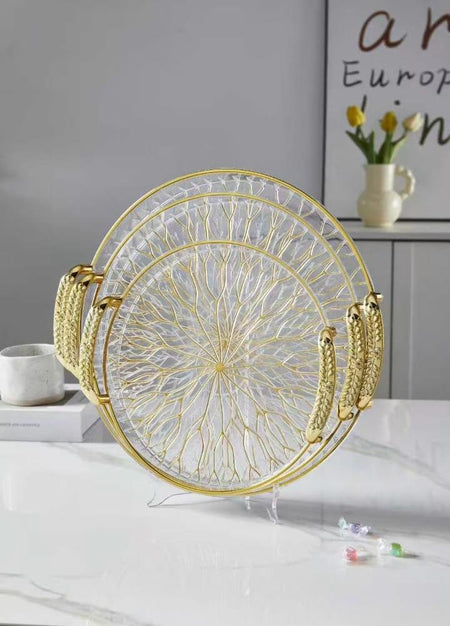 elegant 3 piece serving tray set main image