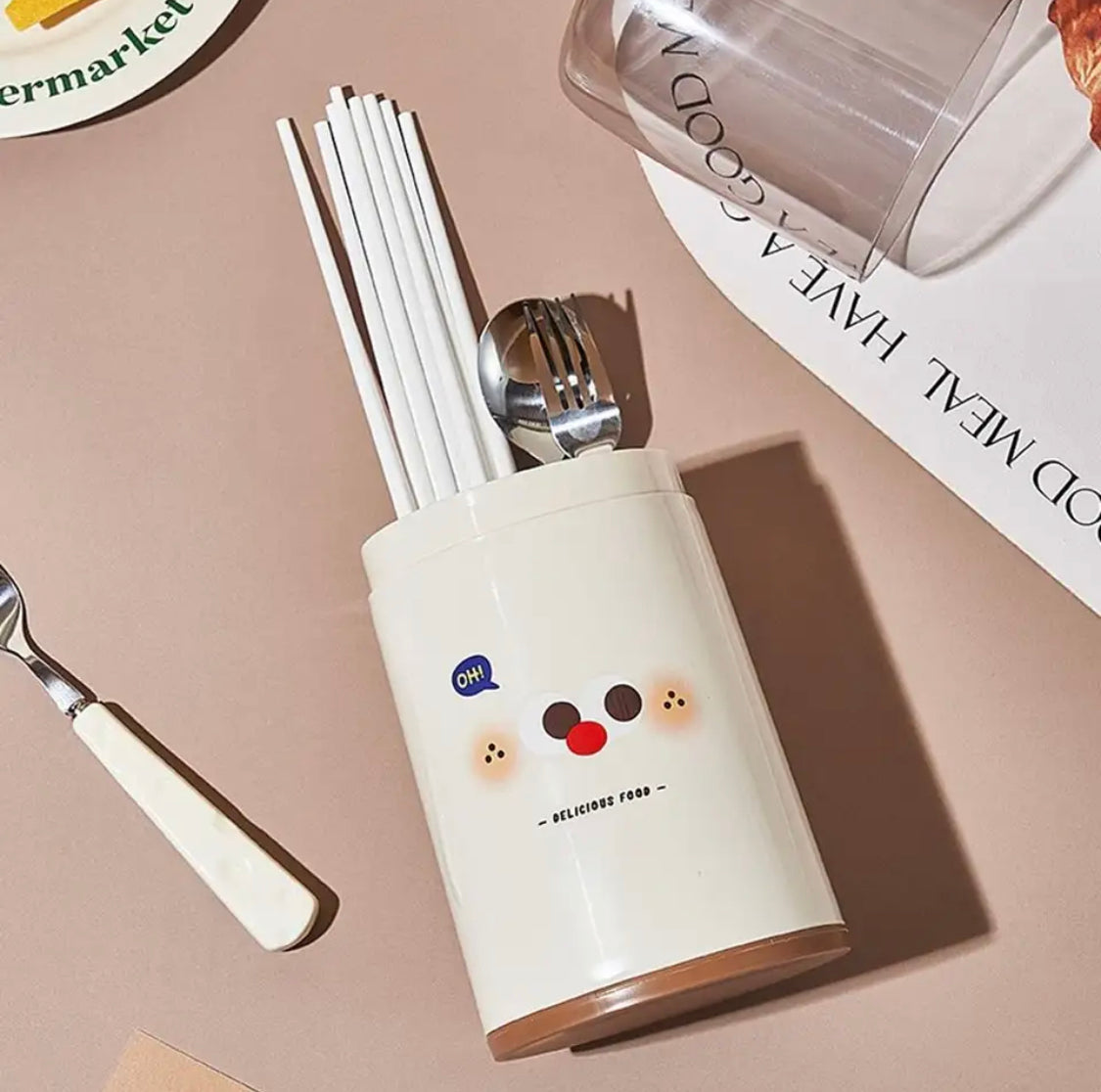 Plastic Round Cutlery Storage Organizer - image 5