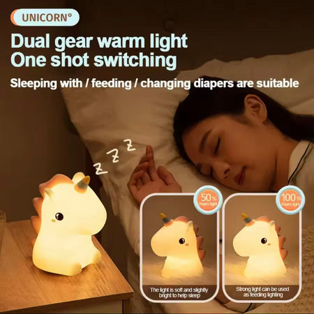 unicorn silicone led night lamp image 3