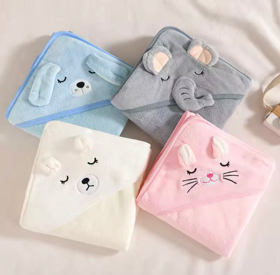Cartoon Baby Bath Towel - Main Image