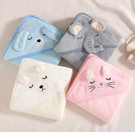 Cartoon Baby Bath Towel - Main Image