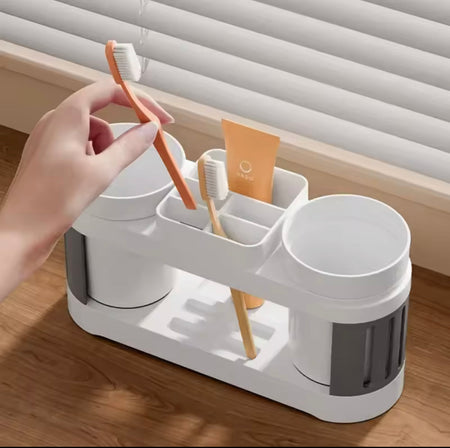 toothbrush holder with mouthwash cap image 4