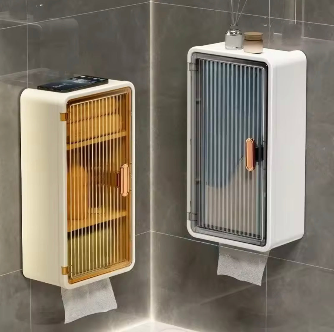 wall mounted toiletries storage rack main image