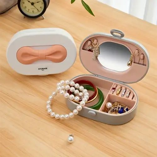 Potable Bowknot Jewellery Organiser Box - image 4