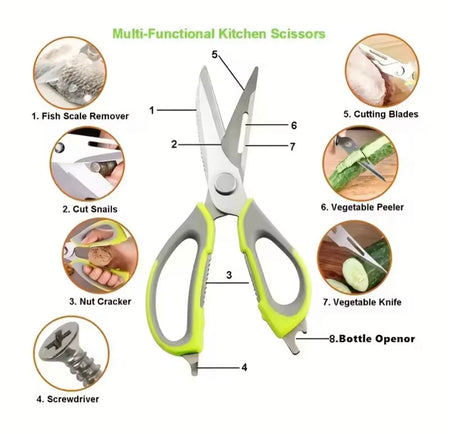 6 in 1 multifunctional kitchen scissors image 4