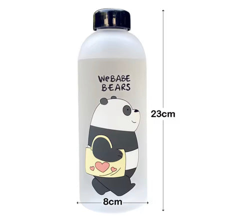 cute panda bear plastic water bottle image 4