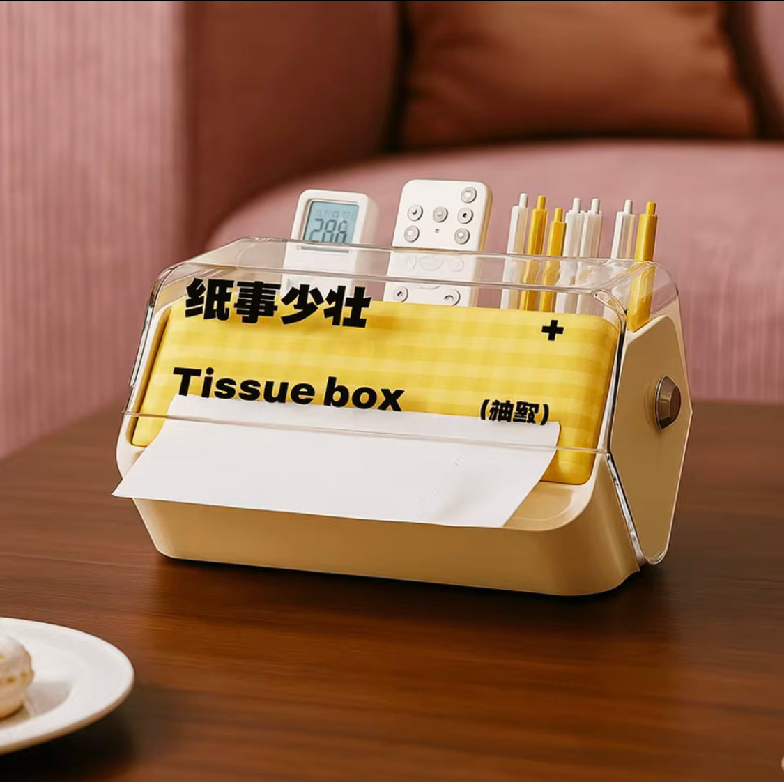 durable plastic anti slip tissue box image 5
