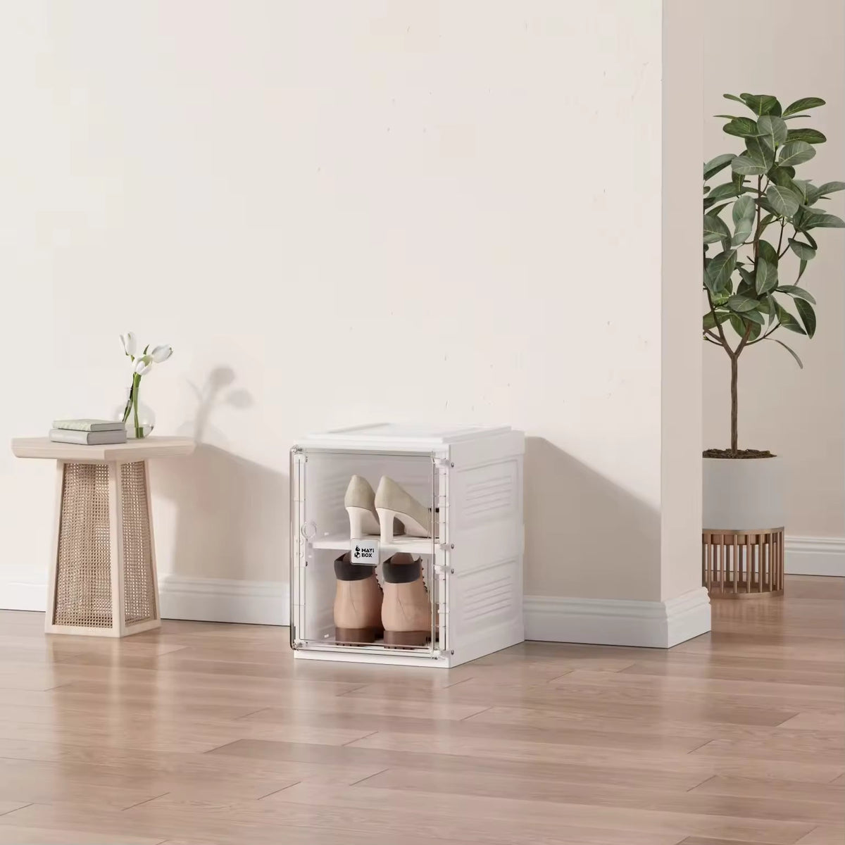 2 layer foldable shoe cabinet main image