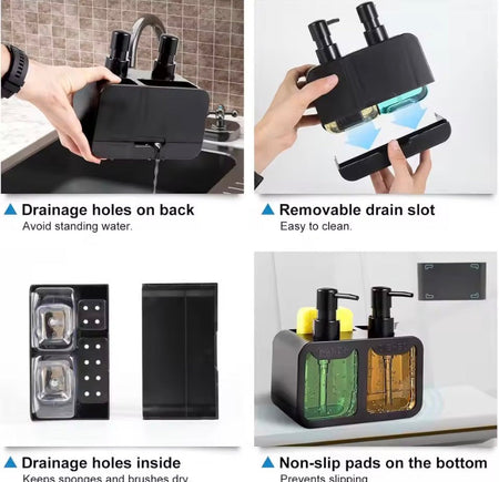 4 in 1 manual press liquid dish and hand soap dispenser image 5
