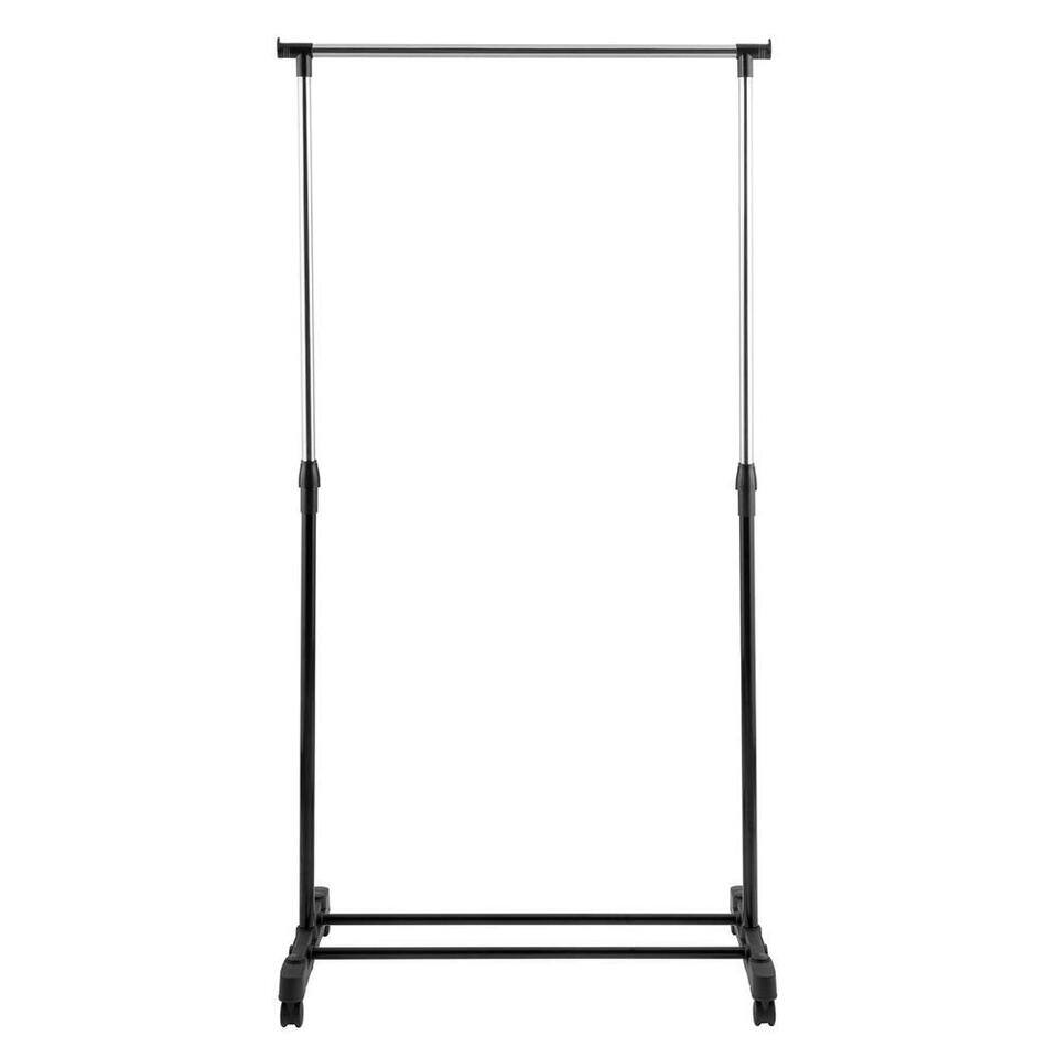 Adjustable Rolling Clothes Rack Single Hanging Garment Hanger image 2