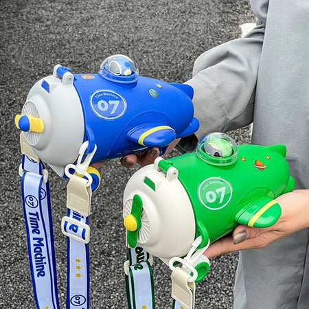 Airplane Water Bottle With Straw Capacity 500ML