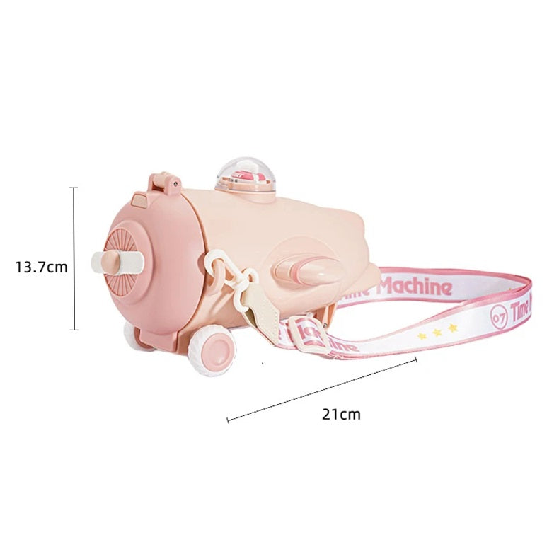 Airplane Water Bottle With Straw Capacity 500ML