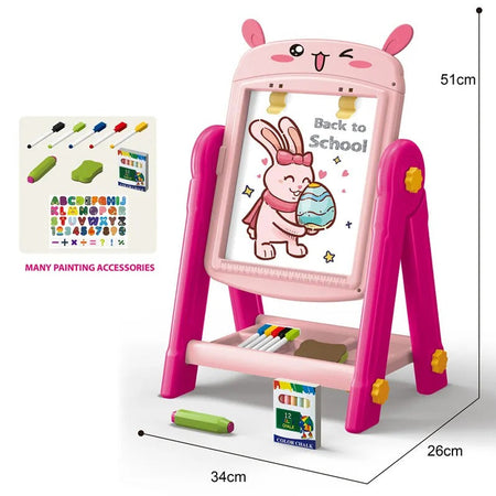 Artist Painter Double Sided Drawing Easel Board Pink