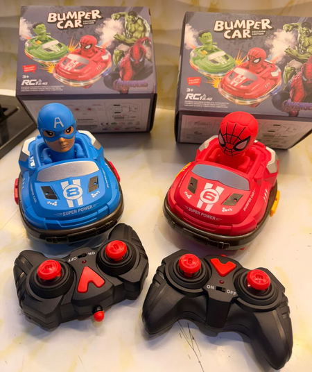 Avengers Superhero R/C Bumper Cars (Set Of 2 Cars With Remote) for 2 Player