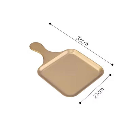 stainless steel serving plate with handle image 5