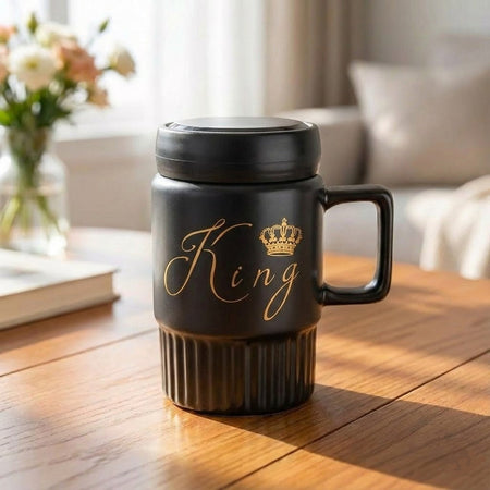 king queen mugs with mirror lid image 5