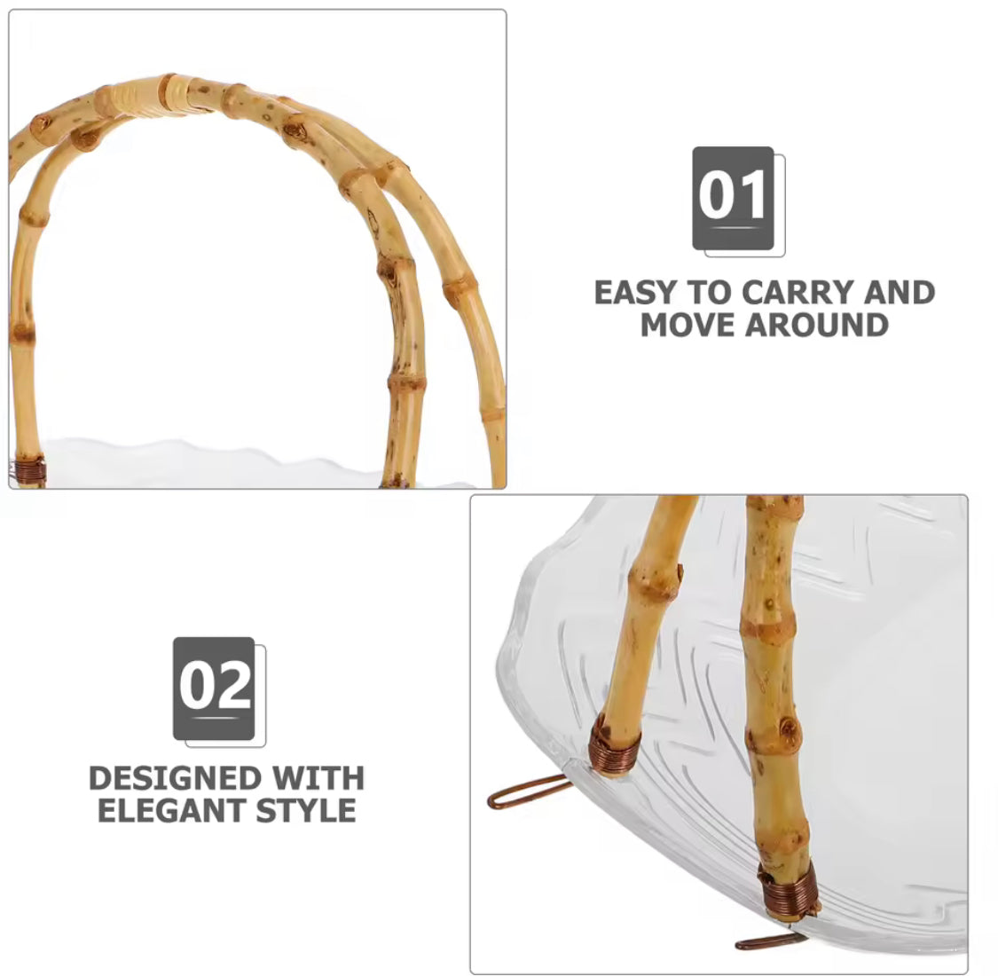 Transparent Acrylic Fruit Tray With Handle - image 3