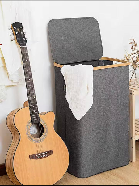 foldable laundry basket with lid image 2