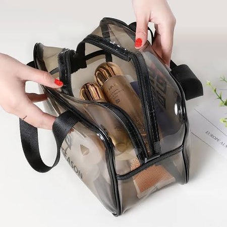 set of 3 transparent bear cosmetic pouch image 3