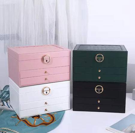 retro design three layer jewelry box image 2