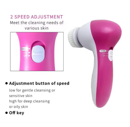 5 in 1 multifunctional face cleansing brush image 5