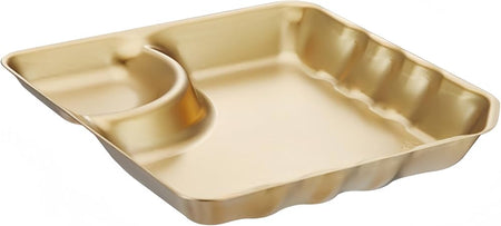 stainless steel dumpling plate with dipping saucer image 4