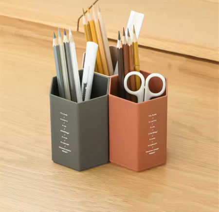 set of 3 hexagonal design pen holder image 2