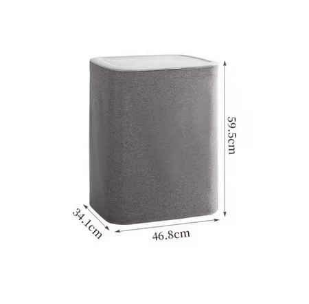 dual compartment foldable laundry basket with lid image 5