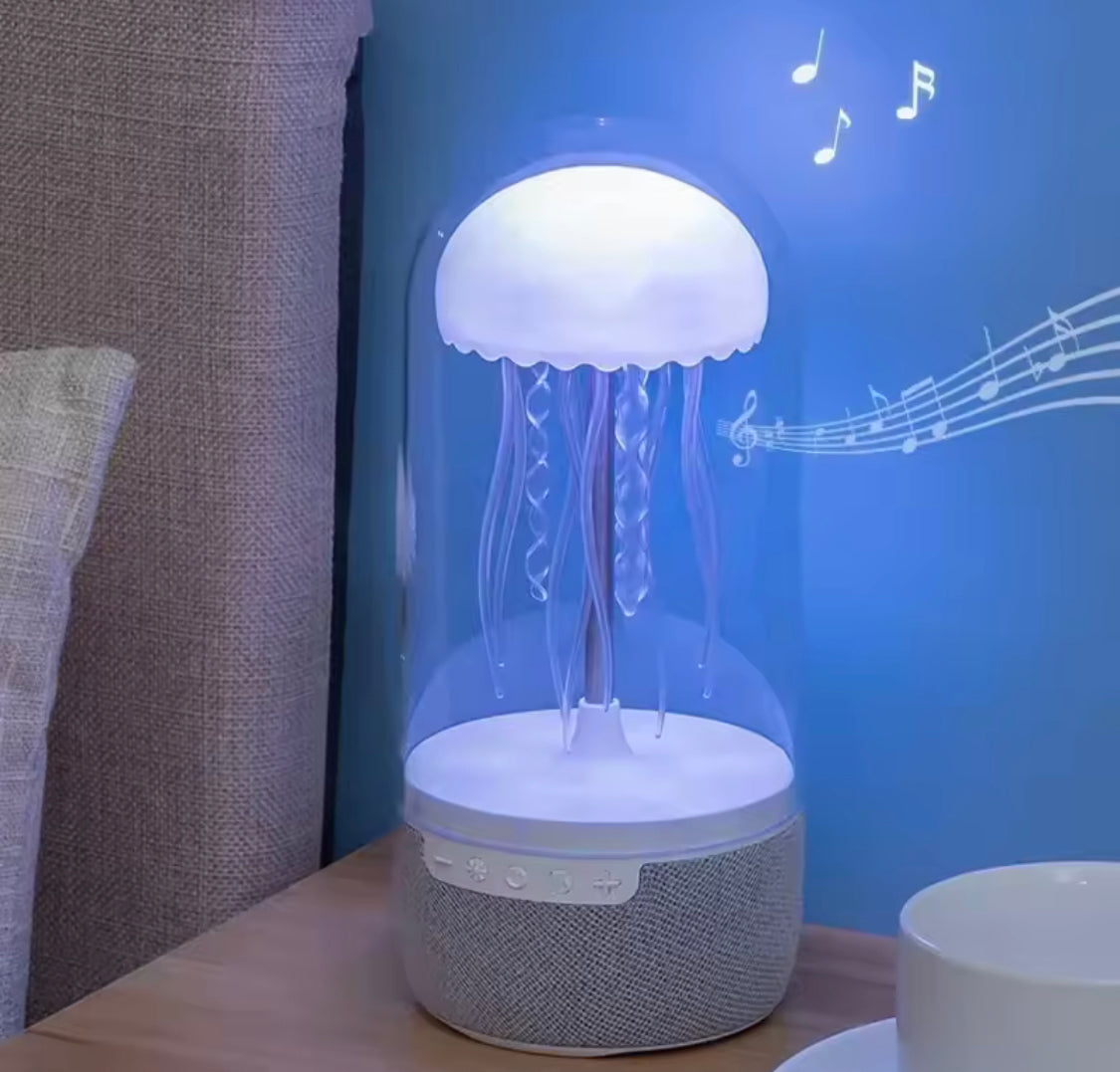 colorful jellyfish lamp with bluetooth speaker image 4