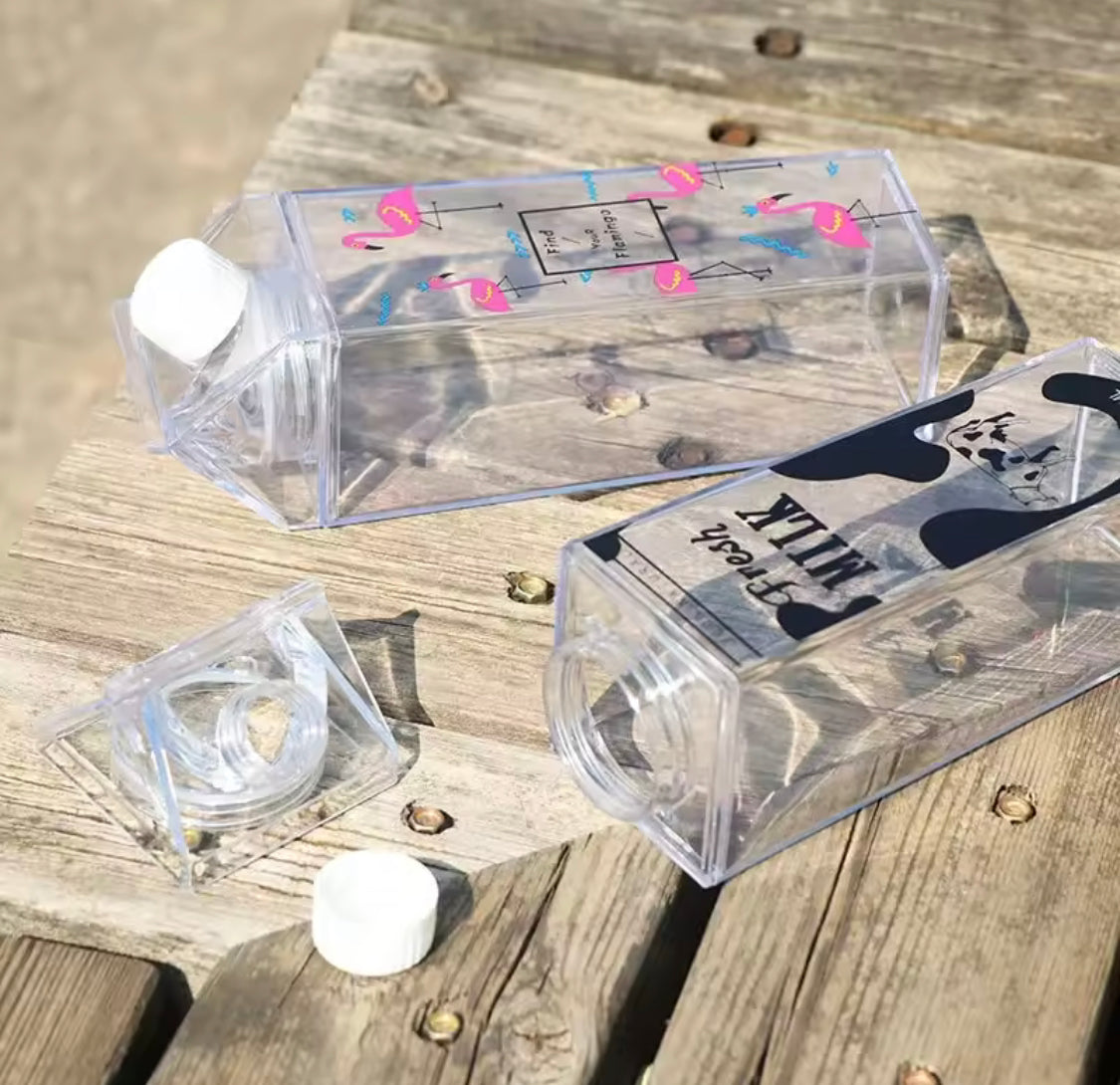 Creative Milk Box Style Water Bottle - image 3