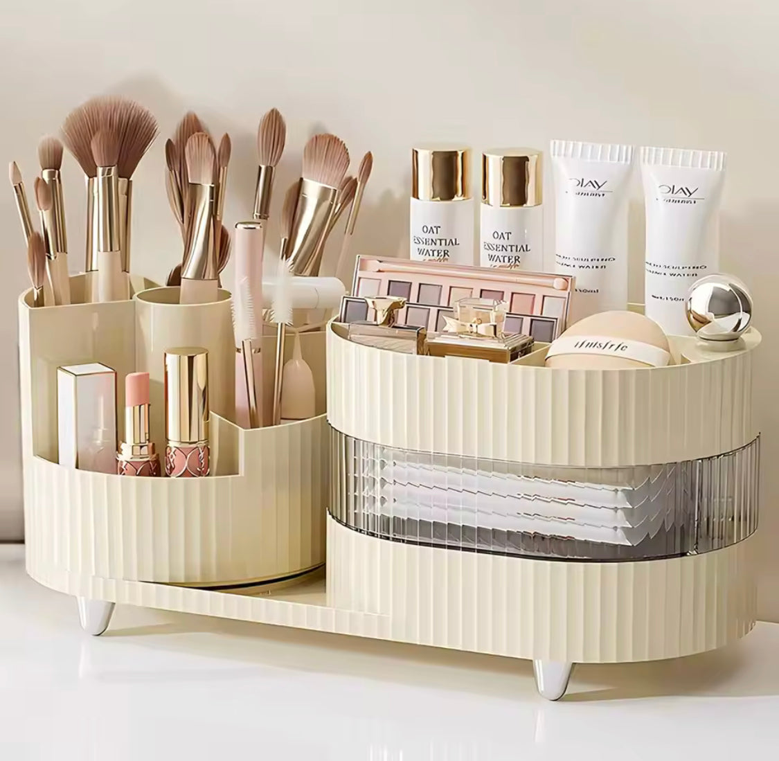 360° Rotating Makeup Brush Holder - image 2