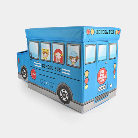 Foldable School Bus Storage Box Organizer