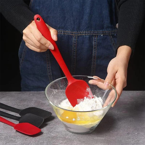 Premium Silicone Spoon Spatula, Safe Non-Scratch Mixing Tool.(Deep) image 2