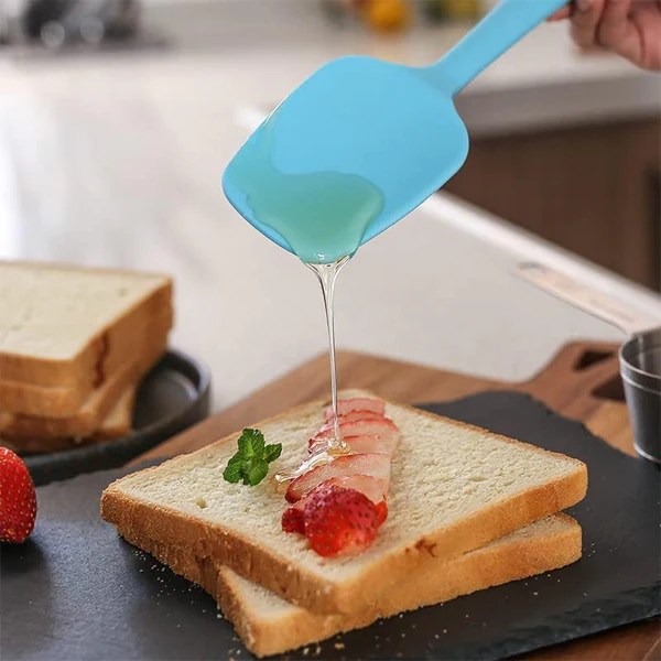 Premium Silicone Spoon Spatula, Safe Non-Scratch Mixing Tool.(Deep) image 3