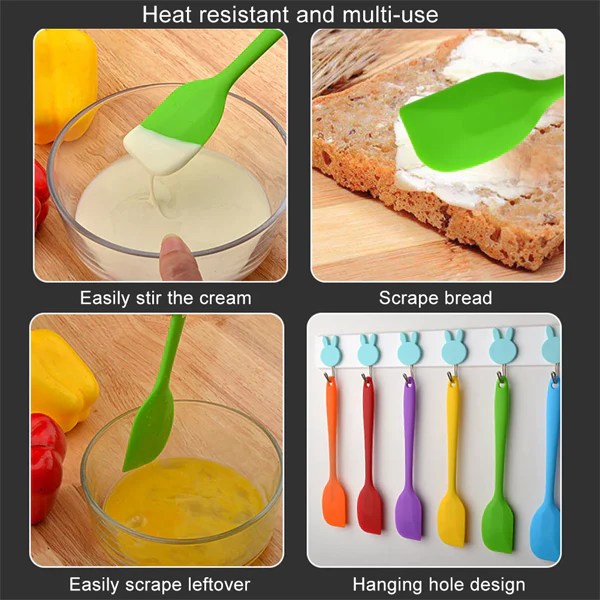 Premium Food-Grade Silicone Spatula, Perfect for Mixing and Scraping(Flat) image 3