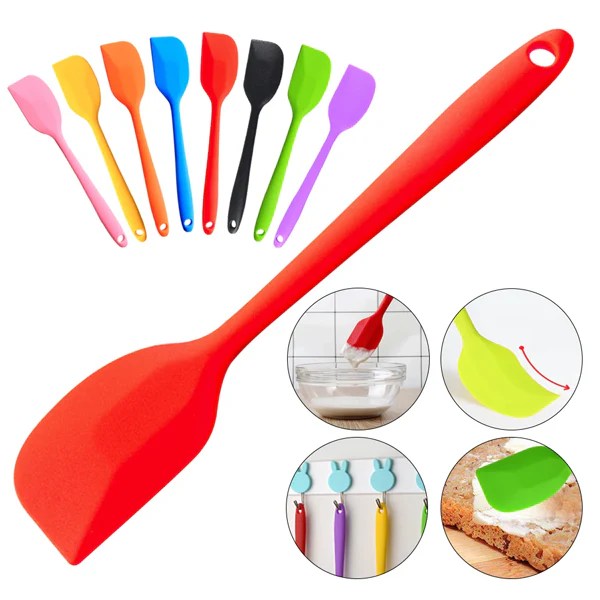 Premium Food-Grade Silicone Spatula, Perfect for Mixing and Scraping(Flat) image 5