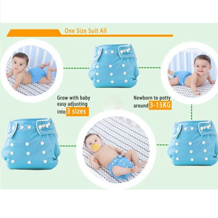 Baby Cloth Diaper Reusable Nappy Adjustable Diaper Cover Washable