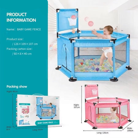Baby Indoor Playpen Play Fence With 15 Free Balls