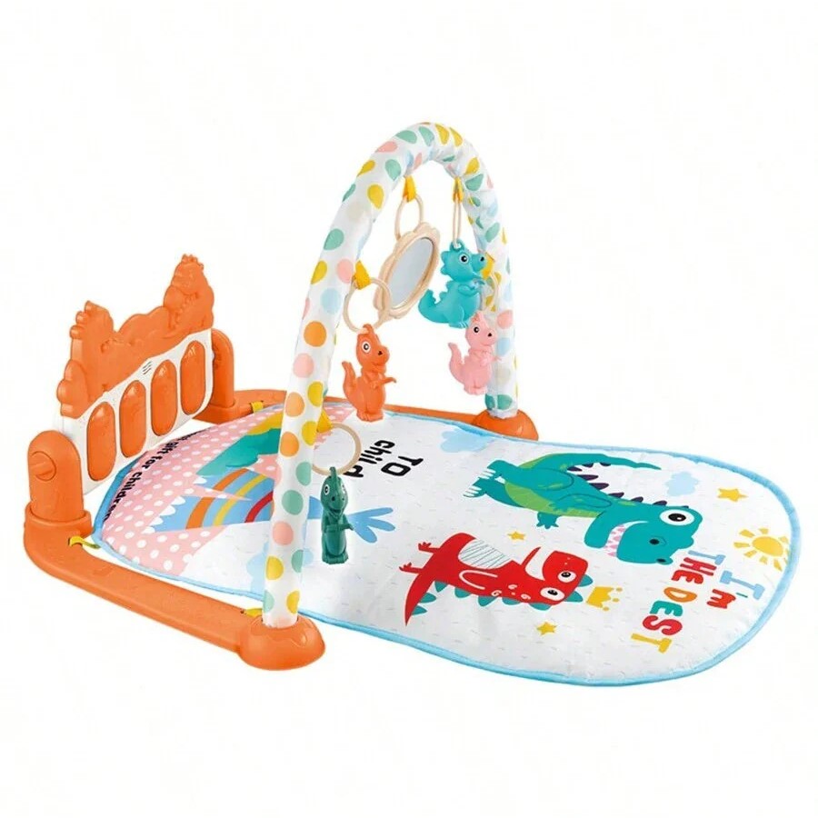 Baby Piano Fitness Rack Dinosaur Orange