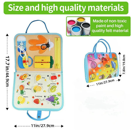 Busy Montessori Fine Motor Skills And Sensory Book 10 Pages